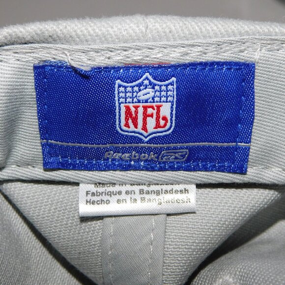 Reebok NFL Oakland Las Vegas RAIDERS Gray Strapback Cap Hat Raised Logo - Picture 4 of 11